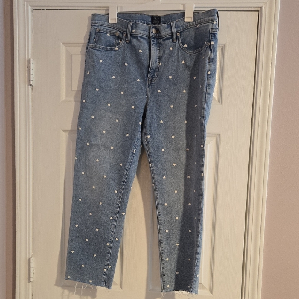 JCREW Women's Blue Heart Jeans